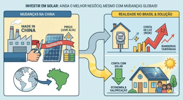 O Movimento da China e o Seu Bolso: O Que Muda no Mercado Solar e Por Que Ainda é Hora de Investir