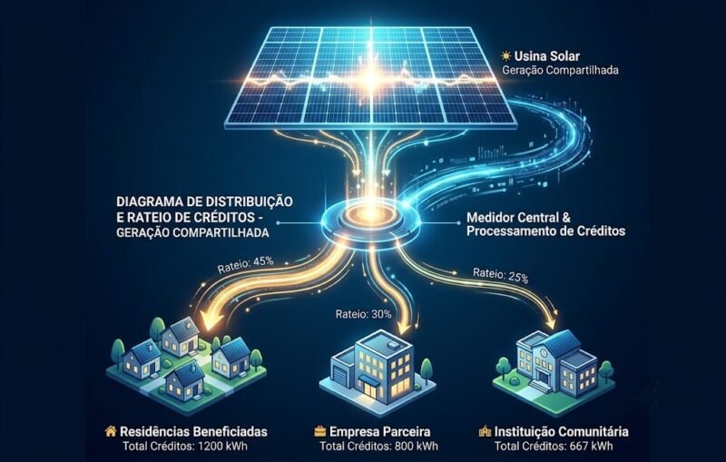 Rateio de créditos usina solar