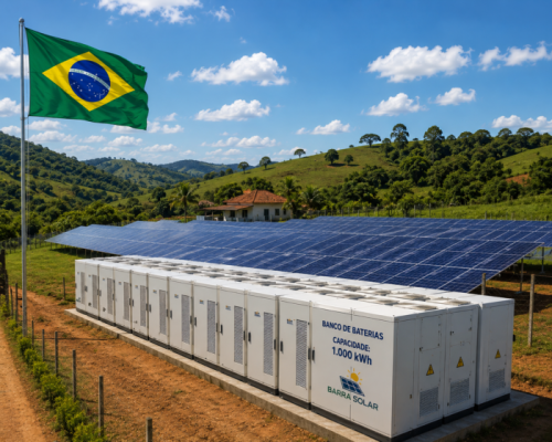 Primeira usina solar com baterias no Brasil
