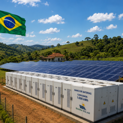 Primeira usina solar com baterias no Brasil
