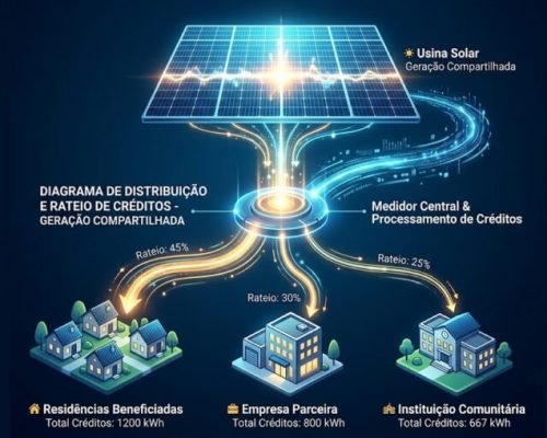 Rateio de créditos usina solar
