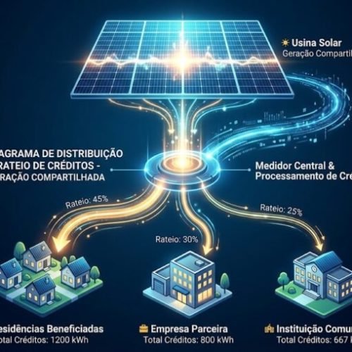 Rateio de créditos usina solar