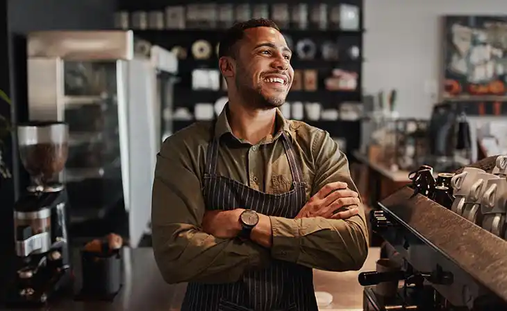 Comerciante com energia solar
